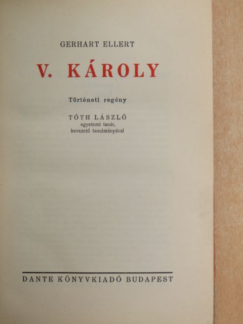 Gerhart Ellert - V. Károly [antikvár]