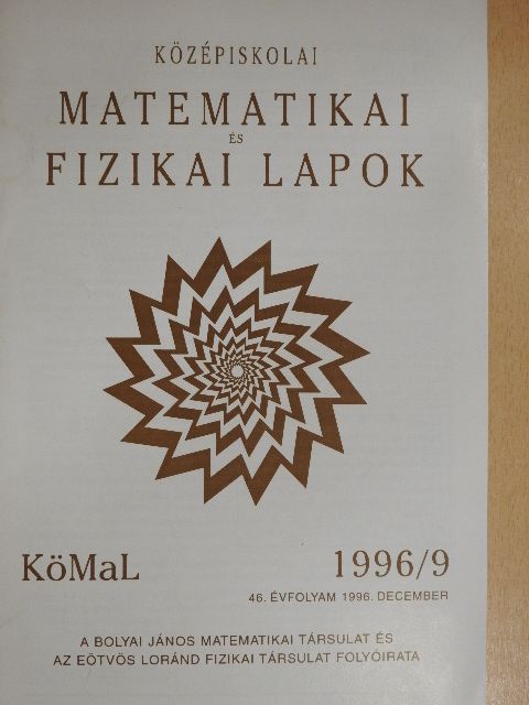 Oláh Vera - Középiskolai Matematikai és Fizikai Lapok 1996. december [antikvár]
