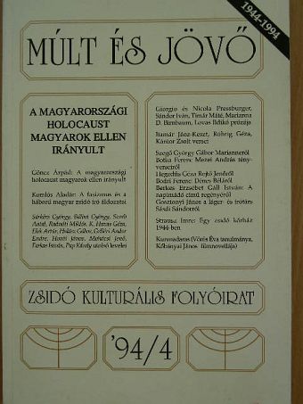 Berkes Erzsébet - Múlt és Jövő 1994/4. [antikvár]