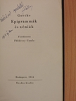 Goethe - Epigrammák és xéniák [antikvár]