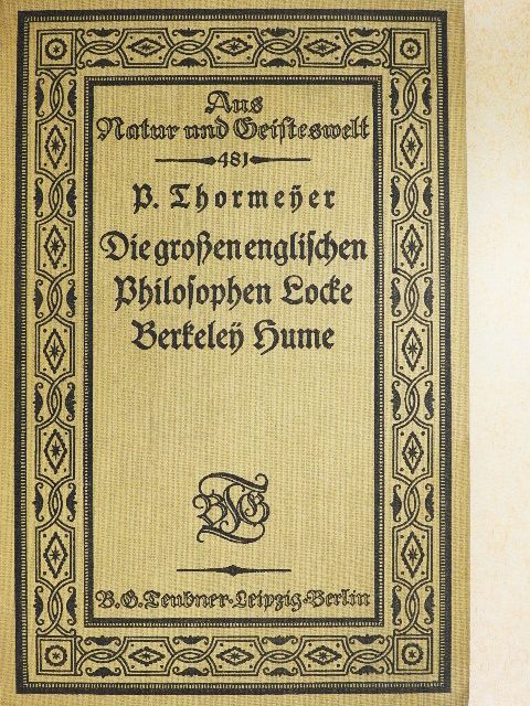 Dr. Paul Thormeyer - Die großen englischen Philosophen (gótbetűs) [antikvár]