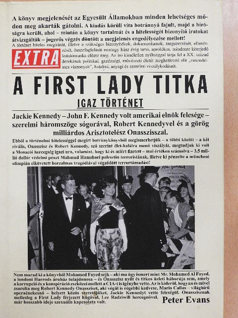 Peter Evans - A First Lady titka [antikvár]