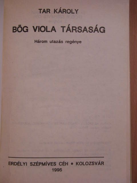Tar Károly - Bög Viola társaság [antikvár]