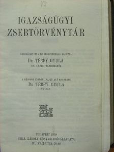 Igazságügyi zsebtörvénytár/II. függelék az Igazságügyi zsebtörvénytárhoz [antikvár]