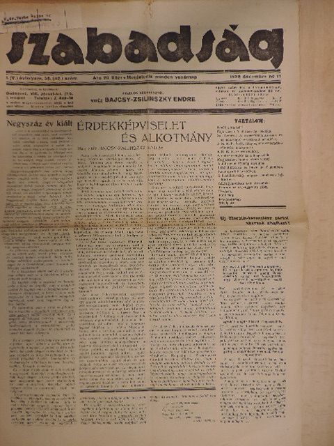 Féja Géza - Szabadság 1932. december 11. [antikvár]
