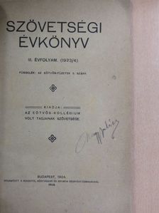 B. G. - Szövetségi Évkönyv 1923/4. [antikvár]