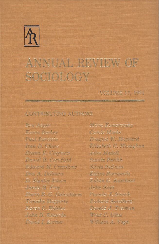 W. Richard Scott - Annual Review of Sociology Volume 17. 1991. [antikvár]