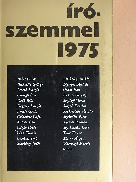 Berkovits György - Írószemmel 1975 [antikvár]