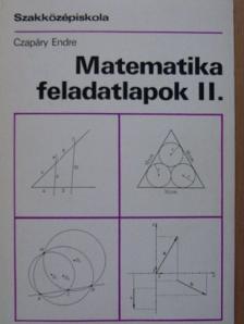 Czapáry Endre - Matematika feladatlapok II. [antikvár]