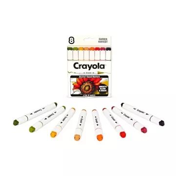 Crayola: Art Markers - Kert varázsa színű filctollkészlet, 8 db-os