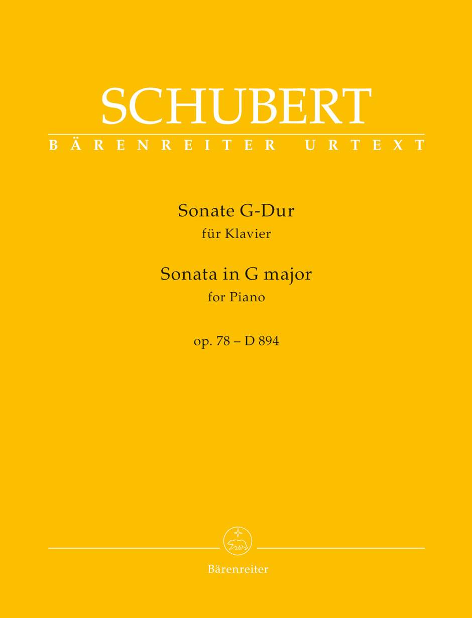 SCHUBERT - SONATE G-DUR FÜR KLAVIER OP.78 - D 894