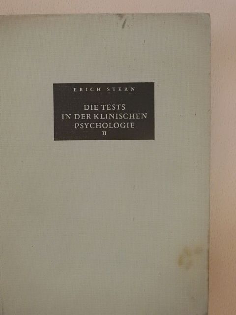 Charlotte Bühler - Die Tests in der klinischen Psychologie I/2. [antikvár]