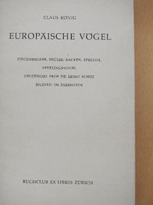 Claus König - Europäische Vögel [antikvár]