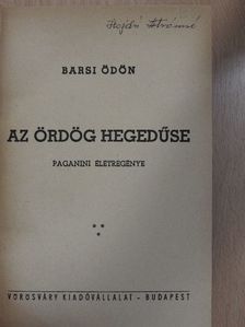 Barsi Ödön - Az ördög hegedűse [antikvár]