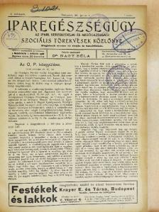 Dr. Bánóczi László - Iparegészségügy 1911. január-december [antikvár]