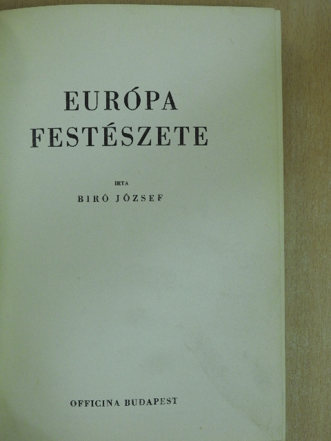 Biró József - Európa festészete [antikvár]
