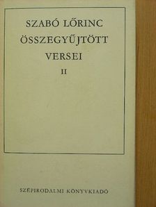 Szabó Lőrinc - Szabó Lőrinc összegyűjtött versei II. (töredék) [antikvár]