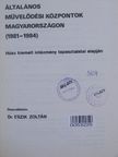Dr. Eszik Zoltán - Általános művelődési központok Magyarországon [antikvár]