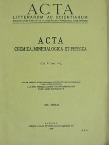 Thury Géza - Acta litterarum ac scientiarum regiae Univeritatis Hungaricae Francisco-Iosephinae V./1-2. [antikvár]