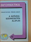 Faragó István - A szövegszerkesztés alapjai [antikvár]