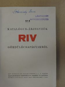 514 számú katalógus-árjegyzék RIV gördülőcsapágyakról [antikvár]