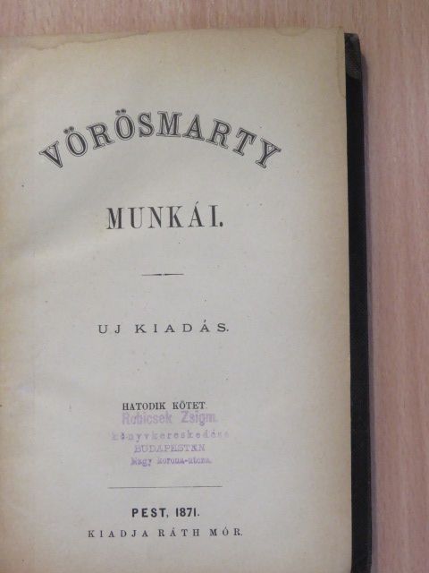 Vörösmarty Mihály - Vörösmarty munkái VI. [antikvár]