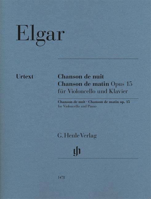 ELGAR - CHANSON DE NUIT. CHANSON DE MATIN OPUS 15 FÜR VIOLONCELLO UND KLAVIER