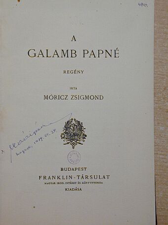 Móricz Zsigmond - A galamb papné [antikvár]