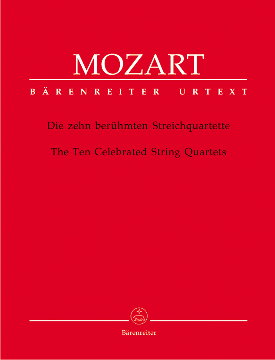MOZART, W,A, - DIE ZEHN BERÜHMTEN STREICHQUARTETTE STIMMEN URTEXT (LUDWIG FINSCHER)