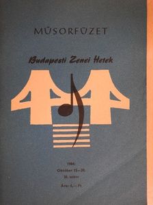 Budapesti Zenei Hetek műsorfüzet 1984/20. [antikvár]