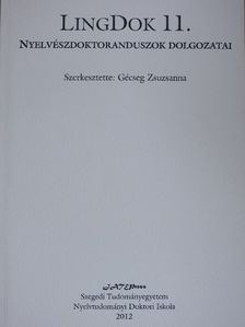 Halm Tamás - LingDok 11. [antikvár]