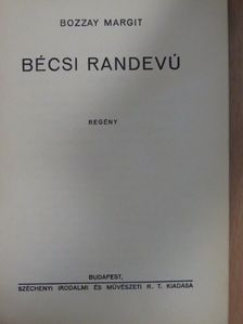 Bozzay Margit - Bécsi randevú [antikvár]