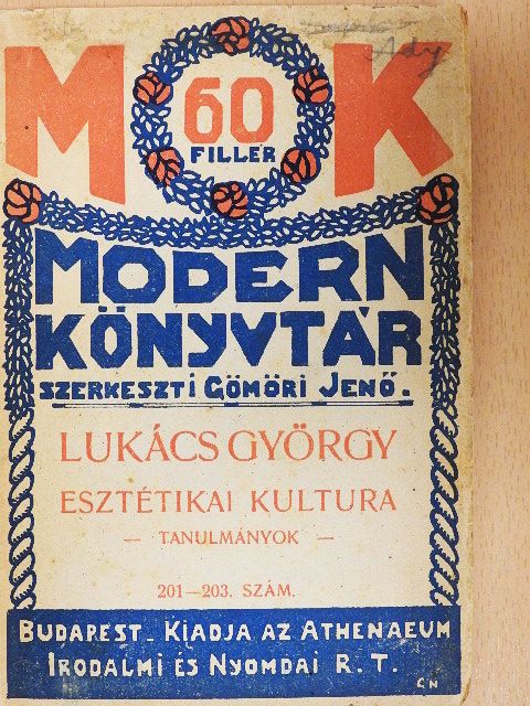 Lukács György - Esztétikai kultura [antikvár]