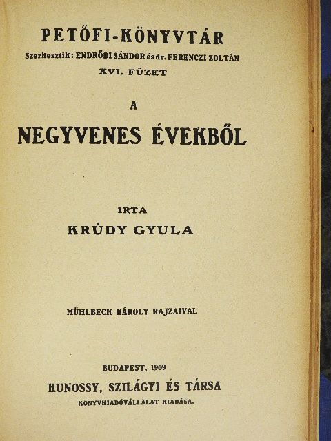 Krúdy Gyula - A negyvenes évekből [antikvár]