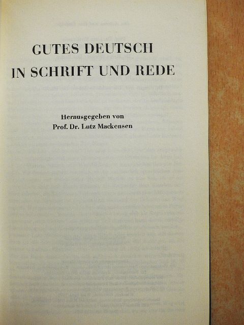 Gutes Deutsch in Schrift und Rede [antikvár]