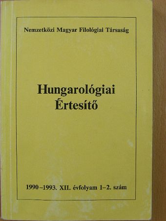 Hungarológiai Értesítő 1990-1993/1-2. [antikvár]