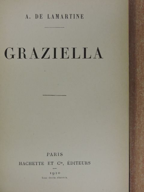 A. de Lamartine - Graziella [antikvár]