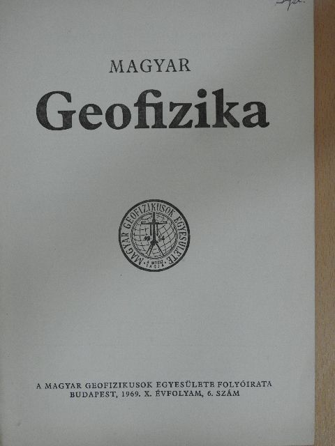 B. Szabó László - Magyar geofizika 1969/6. [antikvár]