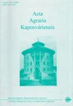 Holló István - Acta Agraria Kaposváriensis Volume 8 No 3 2004 [antikvár]