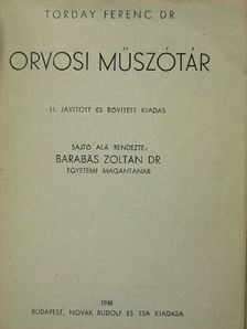 Orvosi műszótár [antikvár]