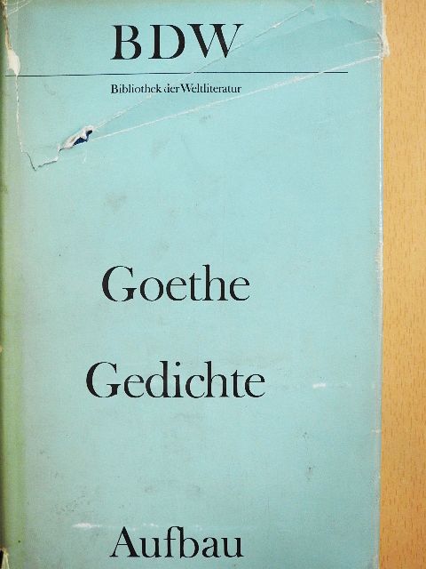 Johann Wolfgang Goethe - Gedichte [antikvár]