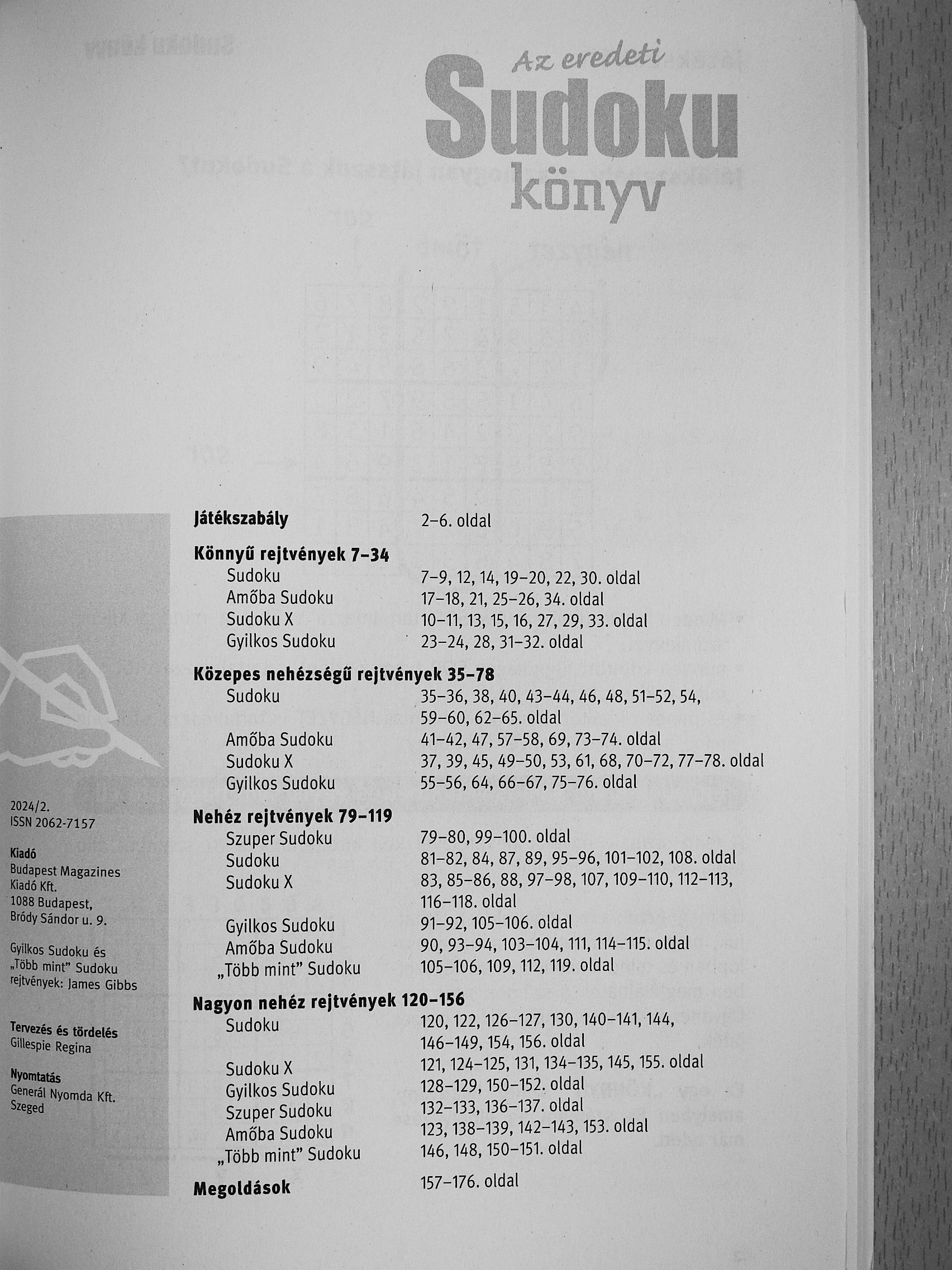 James Gibbs - Az eredeti Sudoku könyv 2024 nyár [antikvár]
