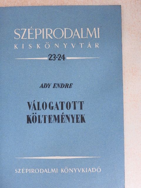 Ady Endre - Válogatott költemények [antikvár]