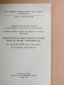 M. A. Soboul - Enquete sur les mouvements paysans dans le monde contemporain [antikvár]