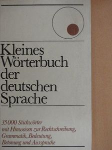 Kleines Wörterbuch der deutschen Sprache [antikvár]