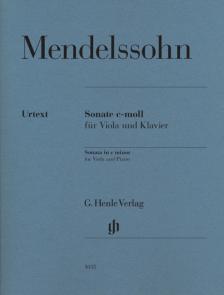 MENDELSSOHN - SONATE C-MOLL FÜR VIOLA UND KLAVIER URTEXT (HERTTRICH / SCHILDE / ZIMMERMANN)