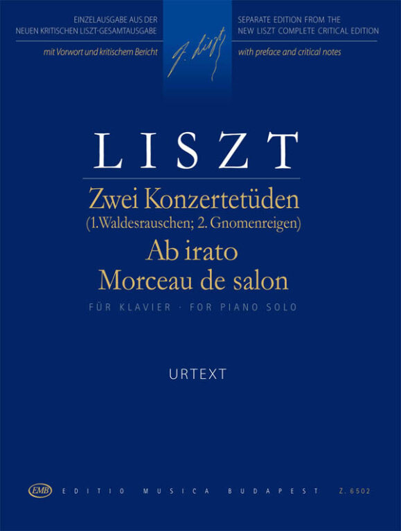 LISZT - AB IRATO, ZWEI KONZERTETÜDEN FÜR KLAVIER (GÁRDONYI Z.-SZELÉNYI I.)