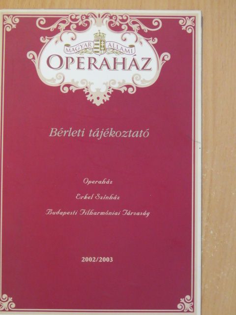 Bérleti tájékoztató 2002/2003 [antikvár]