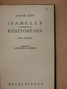 André Gide - Isabelle/Pásztorének [antikvár]