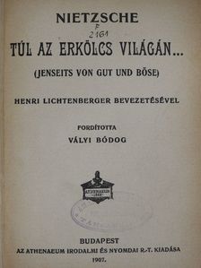 Nietzsche - Túl az erkölcs világán... [antikvár]